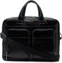 PIQUADRO Laptoptas met contrasterend stiksel Zwart - Thumbnail 1