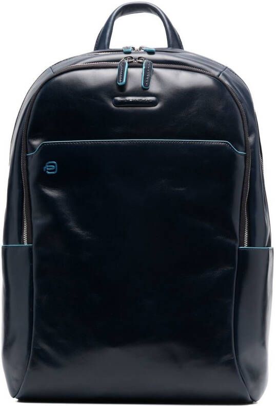 PIQUADRO Rugzak met logopatch Blauw