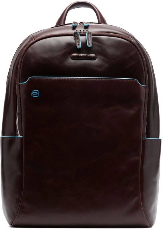 PIQUADRO Rugzak met logopatch Bruin