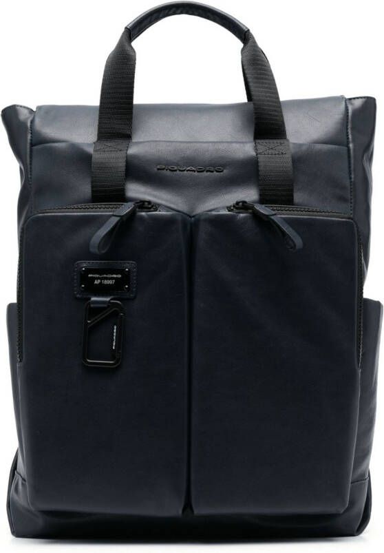 PIQUADRO Rugzak met logo Blauw