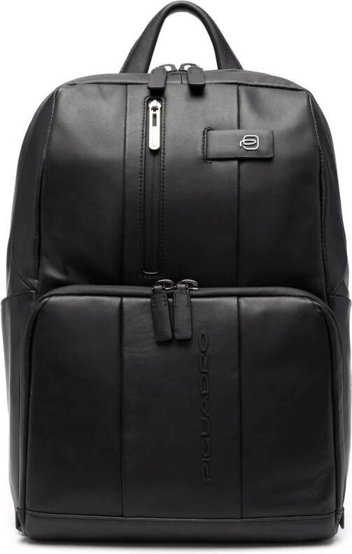 PIQUADRO Urban rugzak met vlakken Zwart