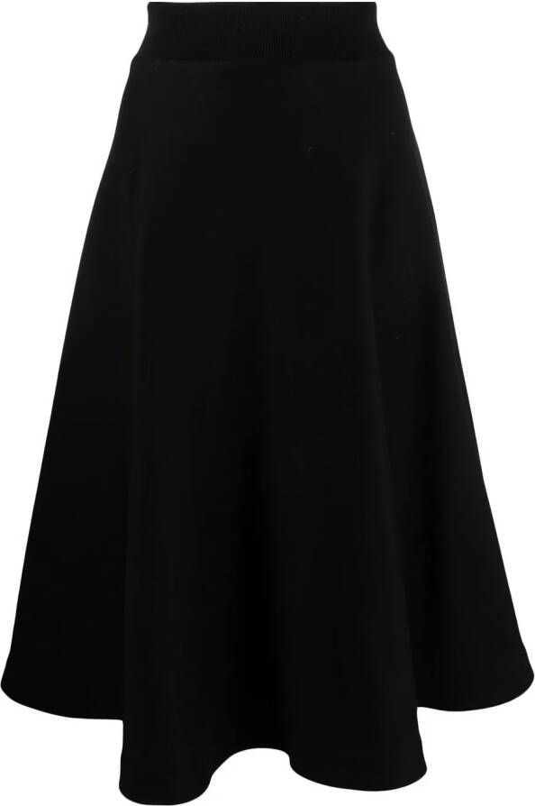 Plan C High waist midi-rok Zwart
