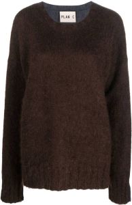Plan C round-neck knit jumper Bruin