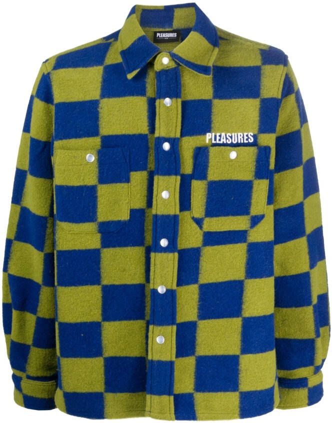 Pleasures Geruit shirtjack Groen