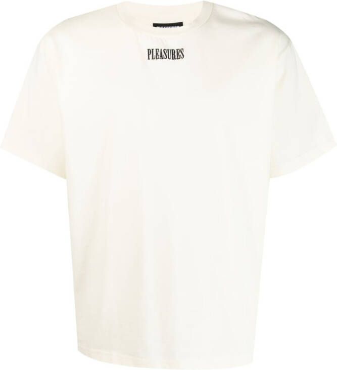 Pleasures Geruit T-shirt Wit