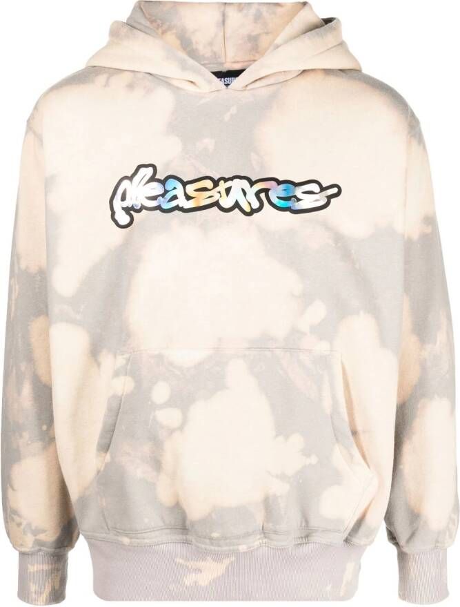 Pleasures Hoodie met gebleekt-effect Grijs