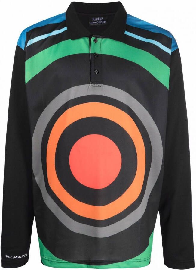 Pleasures Katoenen poloshirt Zwart