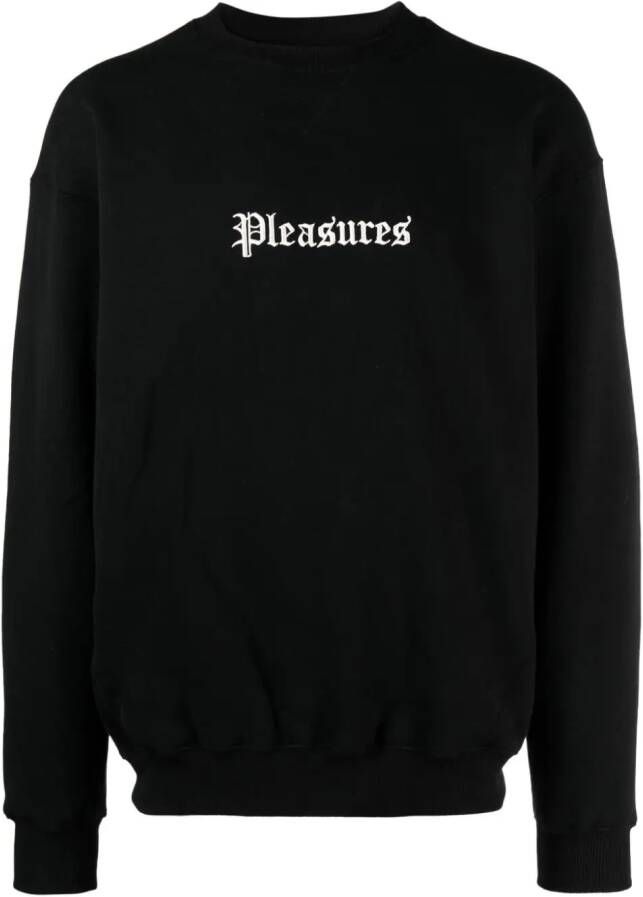 Pleasures Recipe trui met geborduurd logo Zwart