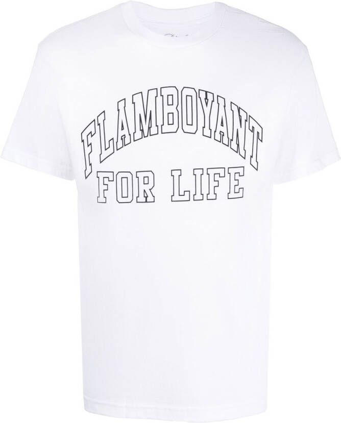 Pleasures T-shirt met tekst Wit