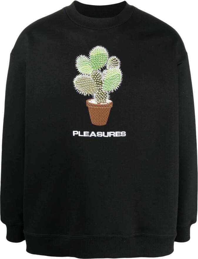 Pleasures Sweater met borduurwerk Zwart