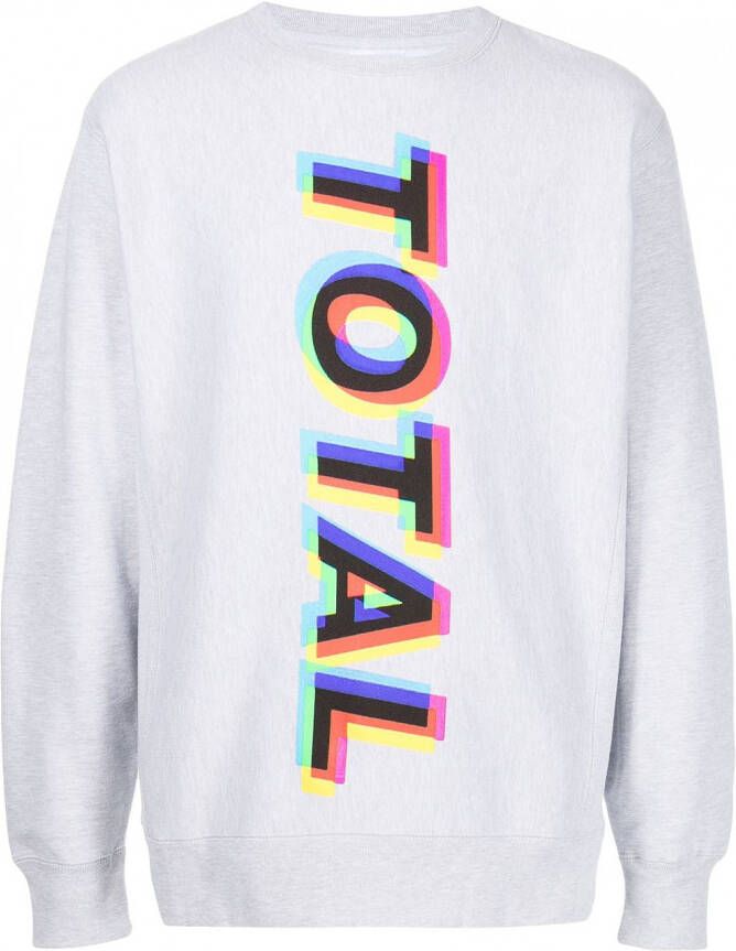 Pleasures Sweater met print Grijs