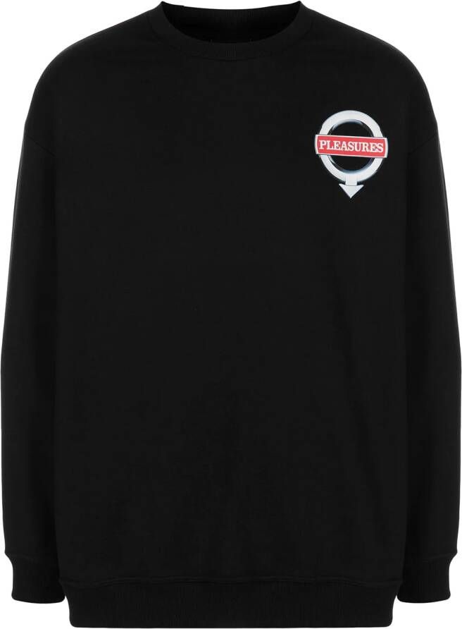 Pleasures Sweater met ronde hals Zwart