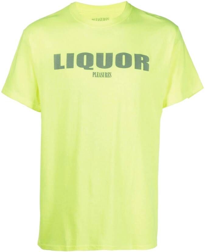 Pleasures T-shirt met grafische print Groen