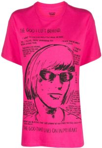 Pleasures T-shirt met print Roze