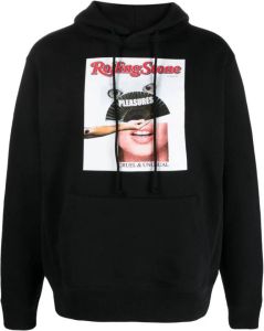 Pleasures x Rolling Stone hoodie met print Zwart