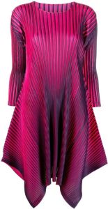 Pleats Please Issey Miyake Asymmetrische jurk Roze