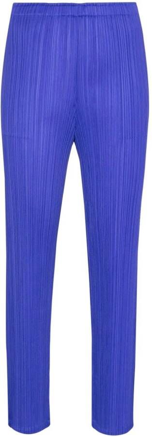 Pleats Please Issey Miyake Geplooid broek Blauw