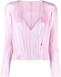 Pleats Please Issey Miyake Vest met print Roze