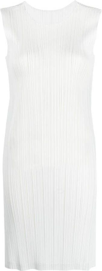 Pleats Please Issey Miyake Mouwloze jurk Wit