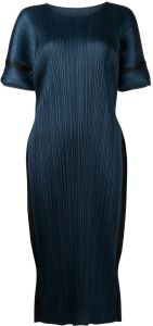 Pleats Please Issey Miyake Midi-jurk met plissé-effect Blauw