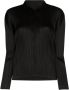Pleats Please Issey Miyake Plissé shirt Zwart - Thumbnail 1