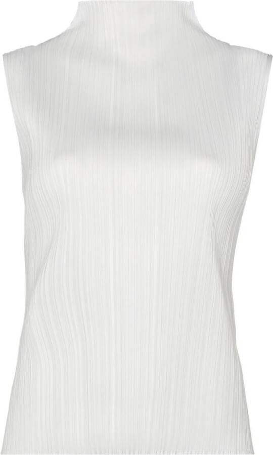 Pleats Please Issey Miyake Tanktop met hoge hals Grijs