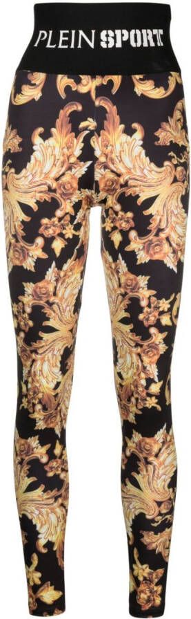Plein Sport Legging met barokprint Zwart