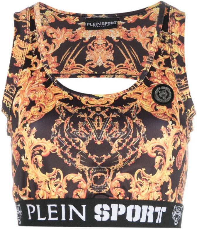 Plein Sport Tanktop met barokprint Zwart