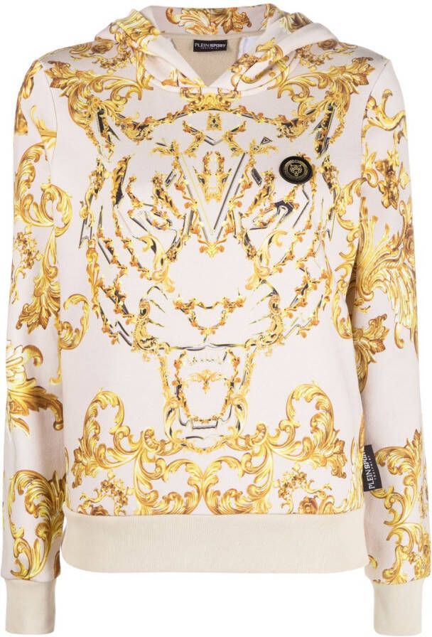 Plein Sport Blouse met barokprint Beige