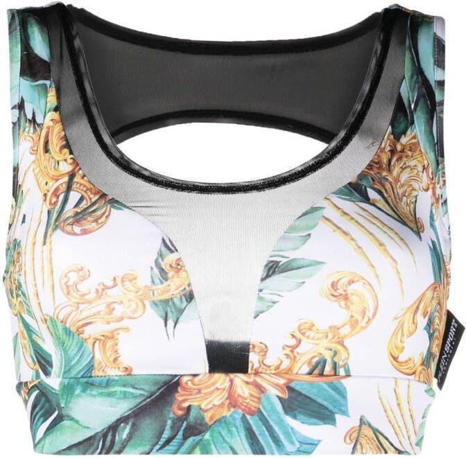 Plein Sport-bh met bloemenprint Groen