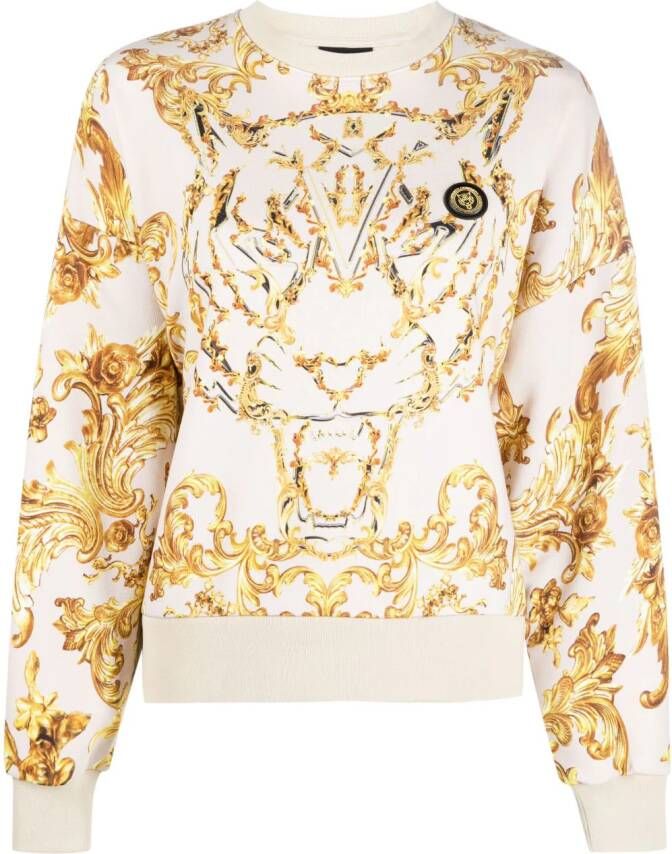 Plein Sport Blouse met barokprint Beige