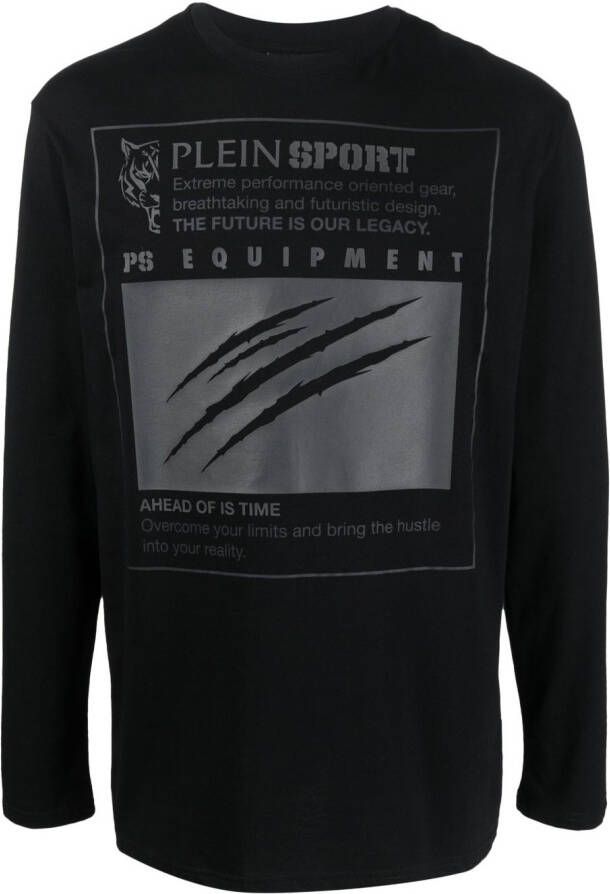 Plein Sport Sweater met print Zwart