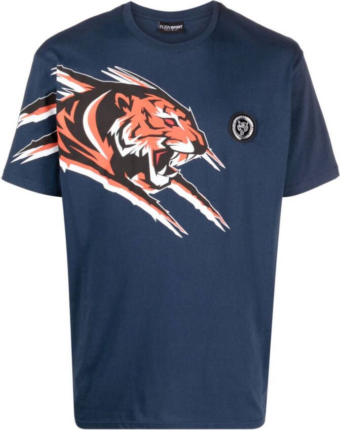 Plein Sport T-shirt met print Blauw
