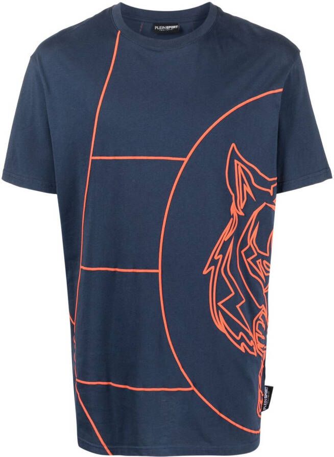 Plein Sport T-shirt met print Blauw