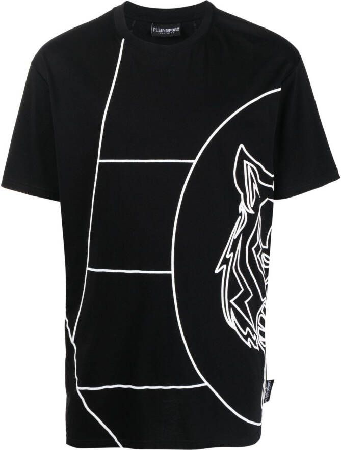 Plein Sport T-shirt met print Zwart