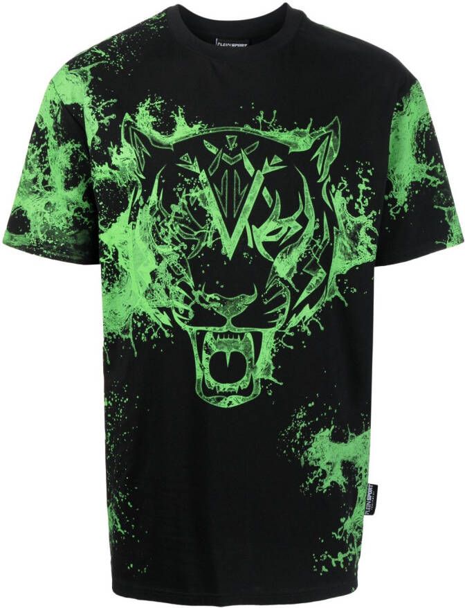 Plein Sport T-shirt met print Zwart