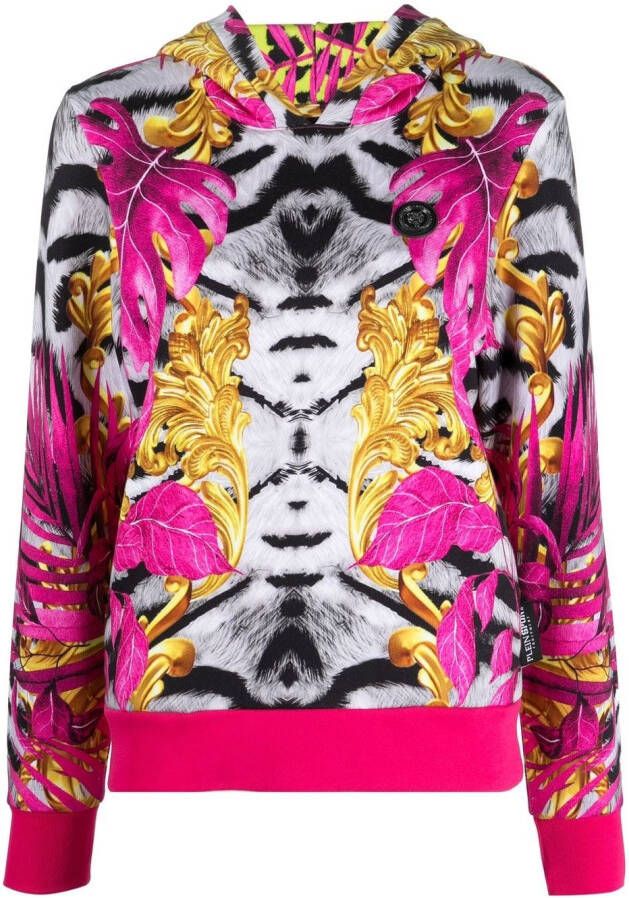 Plein Sport Hoodie met grafische print Roze