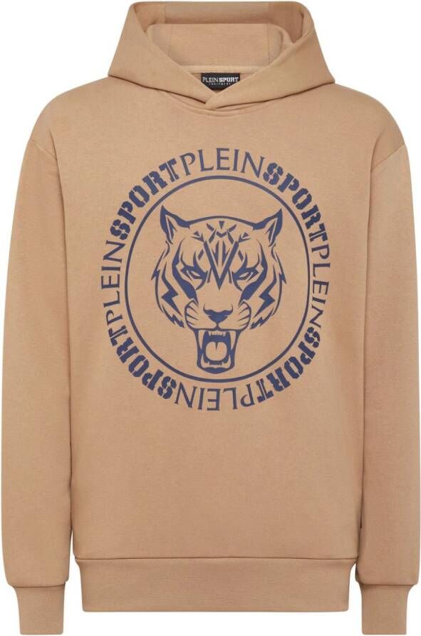 Plein Sport Hoodie met logoprint Bruin