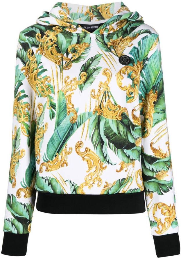 Plein Sport Hoodie met logoprint Wit