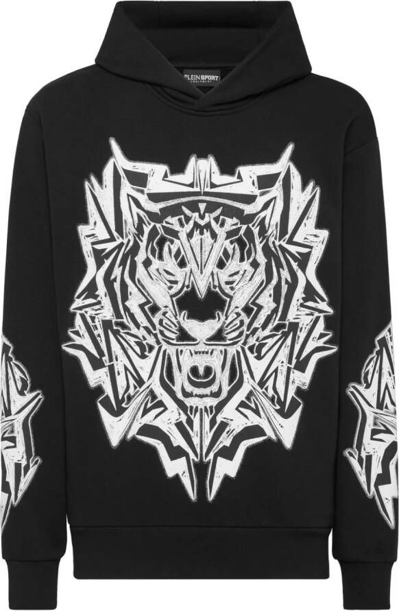 Plein Sport Hoodie met print Zwart