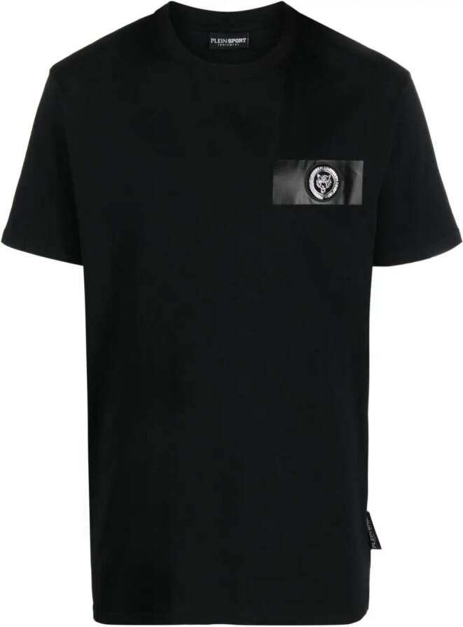 Plein Sport Katoenen T-shirt Zwart