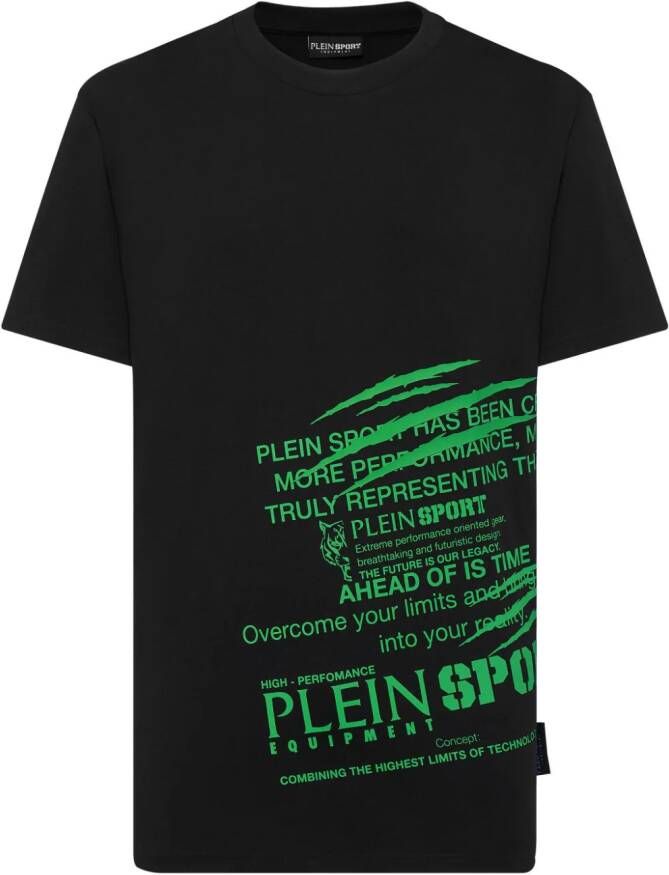 Plein Sport T-shirt met ronde hals Zwart