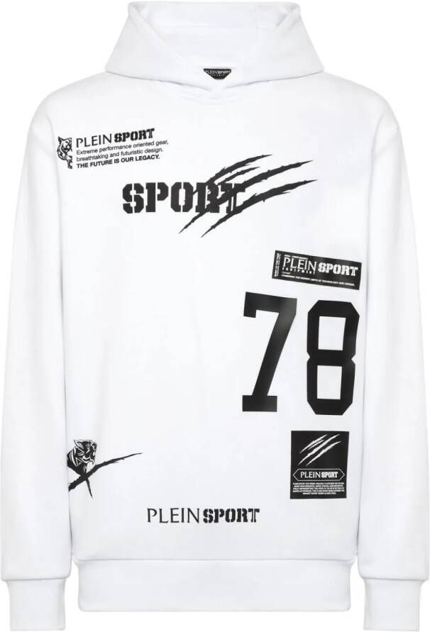 Plein Sport Hoodie met logo Wit