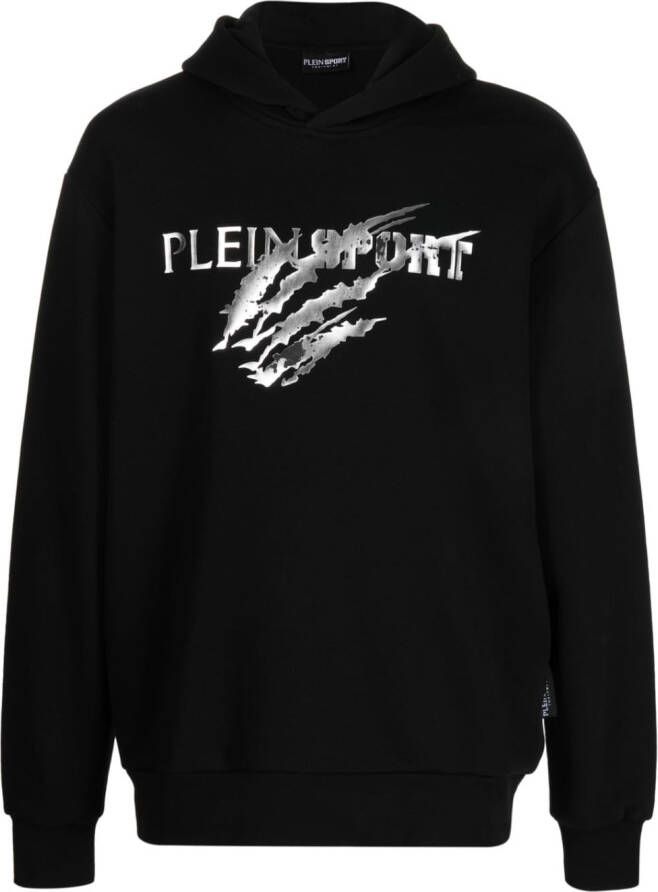 Plein Sport Hoodie met logoprint Zwart