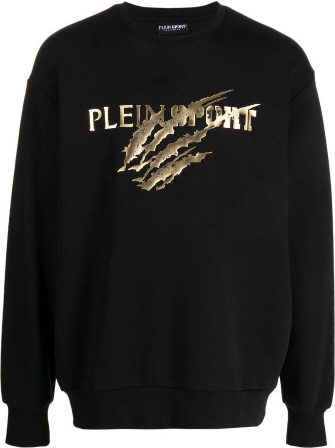 Plein Sport Sweater met logoprint Zwart