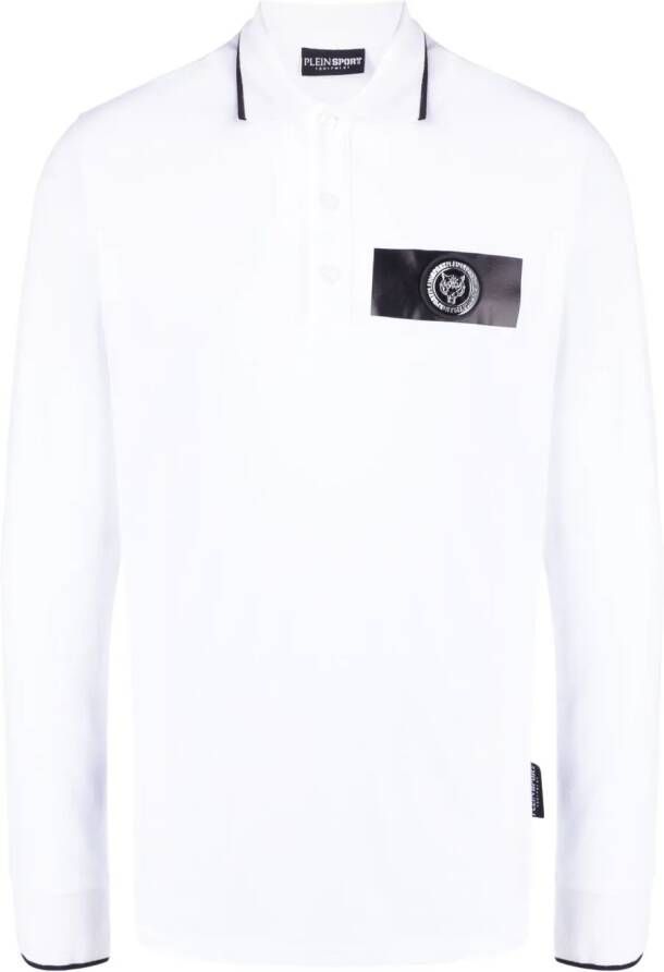 Plein Sport Poloshirt met lange mouwen Wit