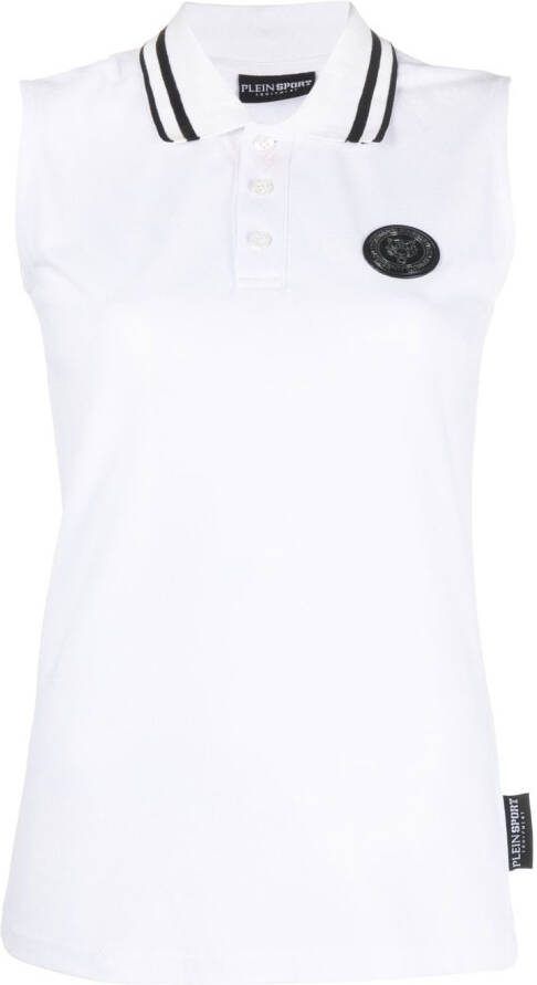 Plein Sport Poloshirt met logopatch Wit
