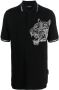 Plein Sport Poloshirt met tijgerprint Zwart - Thumbnail 1