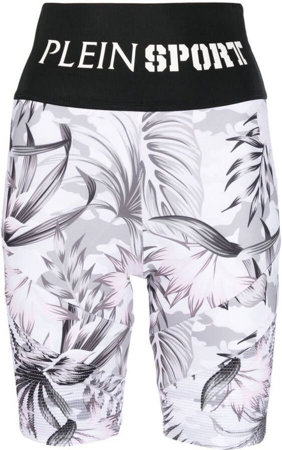 Plein Sport Shorts met bloemenprint Wit