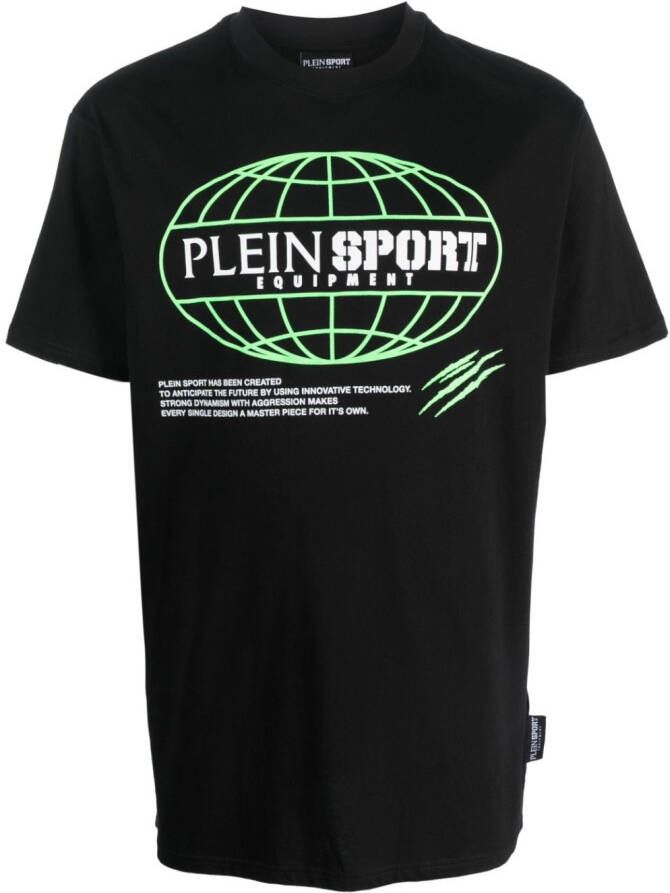 Plein Sport T-shirt met print Zwart